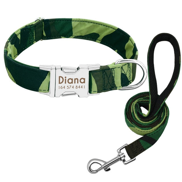 Printed Personalized Dog Leash Set.