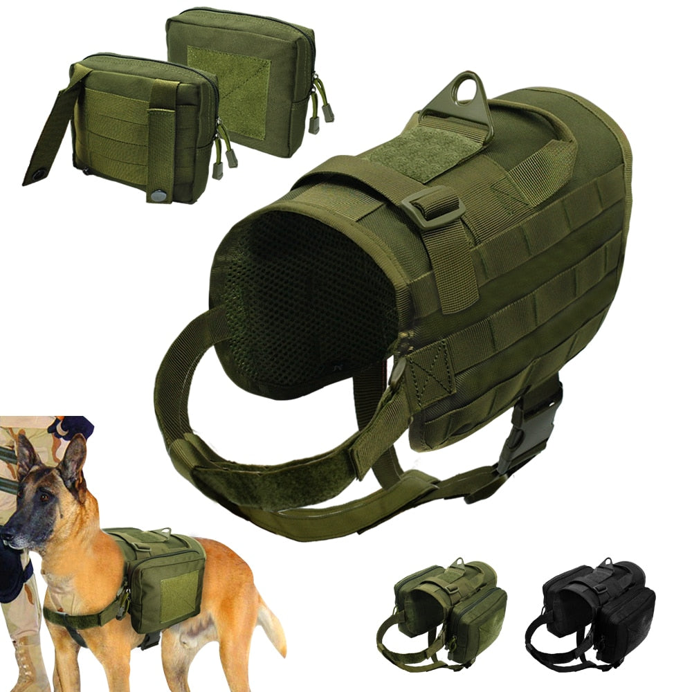 Tactical Dog Harness Military Molle Harness