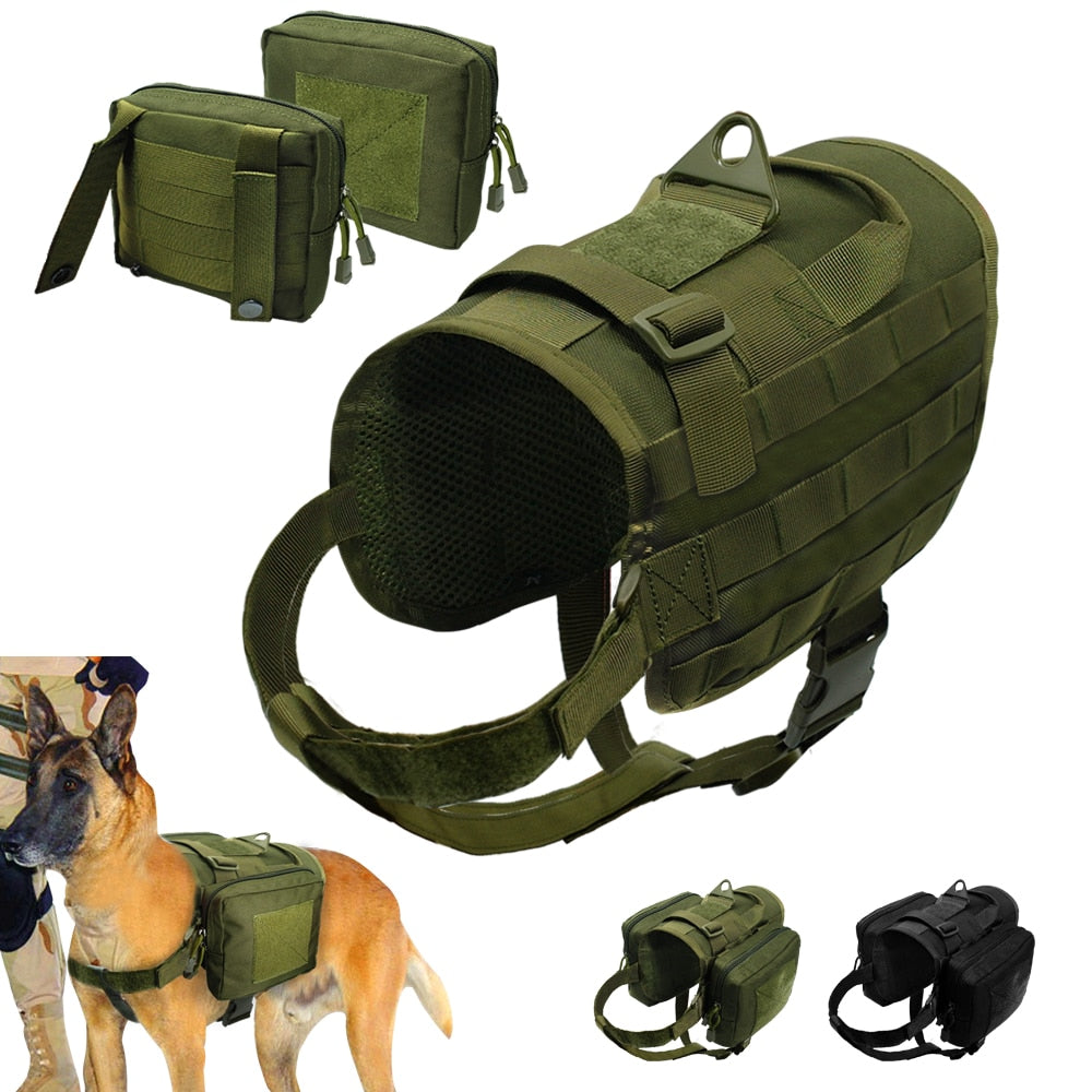 Tactical Dog Harness Military Molle Harness.
