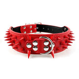 red spiked collar