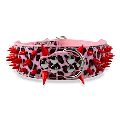 pink studded dog collar