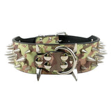 Dog Leather Spiked Collar.