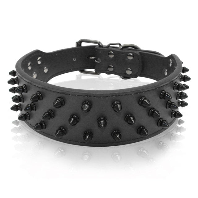 black spiked collar