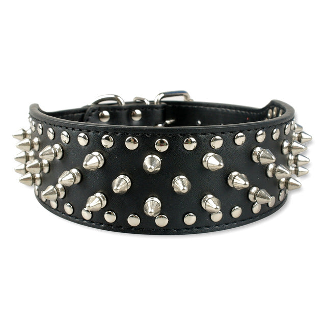 black spiked collar