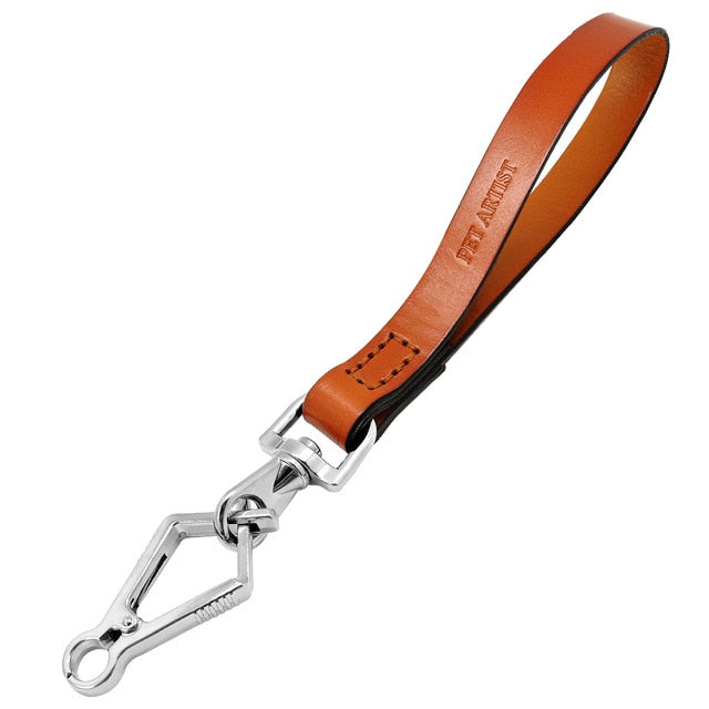 Leather Short Dog Leash.